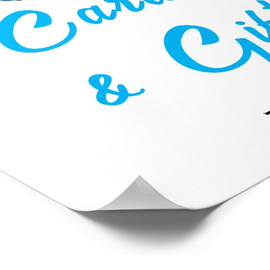 赤ちゃんシャワー我々は非常に待つことができるカードとギフトサイン ポスター (角)