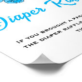 赤ちゃんシャワー我々はbearly待つことができるおむつラッフルサイン ポスター (角)