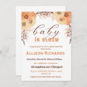 赤ちゃんシャワー招待カード 招待状 (正面/裏面)