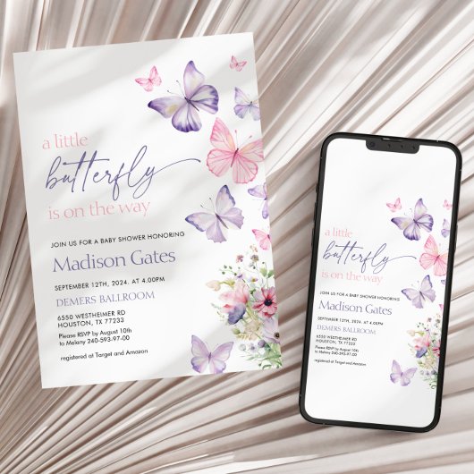 赤ちゃんシャワー招待デジタルまたは印刷 招待状