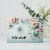 赤ちゃんシャワー招待フラットカード (スタンド正面)