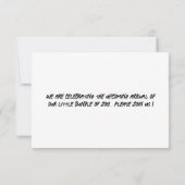 赤ちゃんシャワー招待フラットカード (裏面)