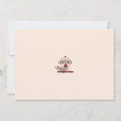 赤ちゃんシャワー招待ボーソックモンキークリブSMC-B 招待状 (裏面)