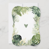 赤ちゃんシャワー招待可愛いジャングルサファリ動物 (裏面)