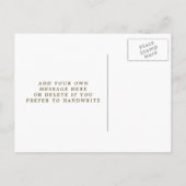 赤ちゃんシャワー招待熱帯パーム離れ インビテーションポストカード (裏面)