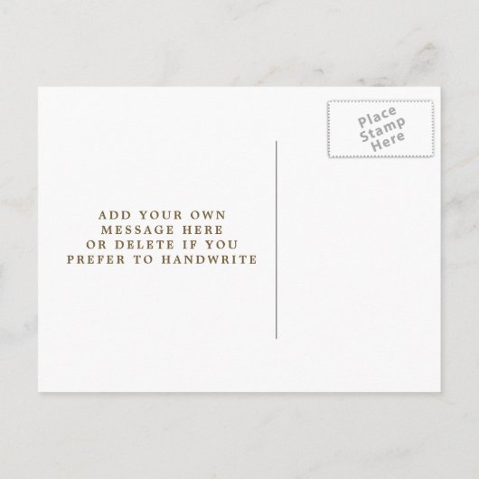 赤ちゃんシャワー招待熱帯パーム離れ インビテーションポストカード (裏面)