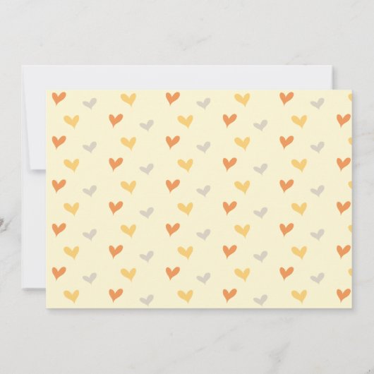 赤ちゃんシャワー招待状かわいいキリンのジャングル動物 招待状 (裏面)