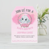 赤ちゃんシャワー招待状とベビー象 (スタンド正面)