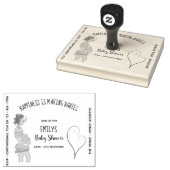 赤ちゃんシャワー招待状インクスタンプ – DIY妊娠 ラバースタンプ (押印)