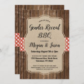 赤ちゃんシャワー招待状カップルBBQジェンダーリビール 招待状 (正面/裏面)