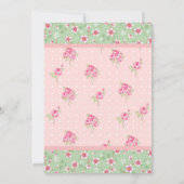 赤ちゃんシャワー招待状、みすぼらしいシックな赤ちゃんシャワー 招待状 (裏面)