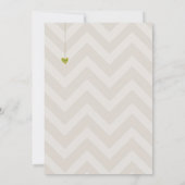 赤ちゃんシャワー招待状、バードケージの木のはっきりした色 招待状 (裏面)