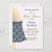 赤ちゃんシャワー招待状-ベビーバンプ – おもしろい – ユーモア 招待状 (正面)