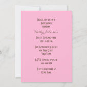 赤ちゃんシャワー招待状(写真または写真) 招待状 (裏面)