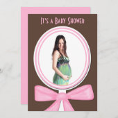 赤ちゃんシャワー招待状(写真または写真) 招待状 (正面/裏面)