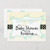 赤ちゃんシャワー招待状 – 性別なし インビテーションポストカード (正面/裏面)