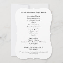 赤ちゃんシャワー招待