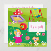 赤ちゃんシャワー招待 シーズンカード (正面/裏面)