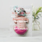 赤ちゃんシャワー招待、素朴な招待状 案内状 (スタンド正面)