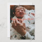 赤ちゃんシャワー招待、素朴な招待状 案内状 (裏面)