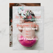 赤ちゃんシャワー招待、素朴な招待状 案内状 (正面/裏面)