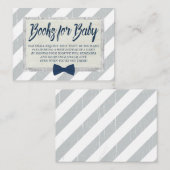 赤ちゃんシャワー持参Boy Navy Bow Tie Insert エンクロージャーカード (正面/裏面)