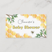 赤ちゃんシャワー挿入カードの表示 エンクロージャーカード (裏面)