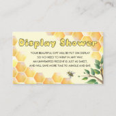 赤ちゃんシャワー挿入カードの表示 エンクロージャーカード (正面)