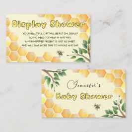 赤ちゃんシャワー挿入カードの表示 エンクロージャーカード