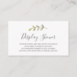 赤ちゃんシャワー挿入カードの表示 エンクロージャーカード