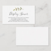 赤ちゃんシャワー挿入カードの表示 エンクロージャーカード (正面/裏面)