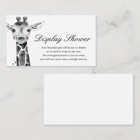 赤ちゃんシャワー挿入カードの表示 エンクロージャーカード (正面/裏面)