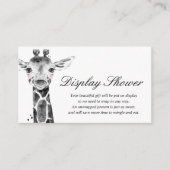 赤ちゃんシャワー挿入カードの表示 エンクロージャーカード (正面)