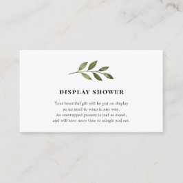 赤ちゃんシャワー挿入カードの表示 エンクロージャーカード