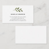 赤ちゃんシャワー挿入カードの表示 エンクロージャーカード (正面/裏面)