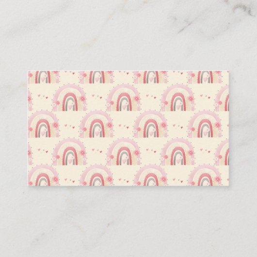 赤ちゃんシャワー挿入カード、ベビーboho用の本 エンクロージャーカード (裏面)