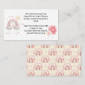 赤ちゃんシャワー挿入カード、ベビーboho用の本 エンクロージャーカード (正面/裏面)