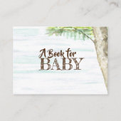 赤ちゃんシャワー挿入用カヌー冒険ブック 名刺 (裏面)