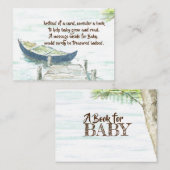 赤ちゃんシャワー挿入用カヌー冒険ブック 名刺 (正面/裏面)
