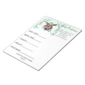 赤ちゃんシャワー推測ゲーム牛ふくらはぎユーカリ ノートパッド (アングル)