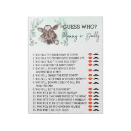 赤ちゃんシャワー推測誰がゲーム牛ふくらはぎファーム ノートパッド