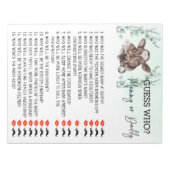 赤ちゃんシャワー推測誰がゲーム牛ふくらはぎファーム ノートパッド (正面)