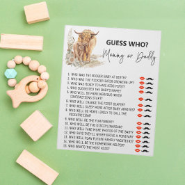 赤ちゃんシャワー推測誰がハイランドカウゲーム ノートパッド