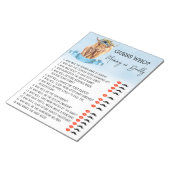 赤ちゃんシャワー推測誰が高地の牛の青をゲーム ノートパッド (アングル)