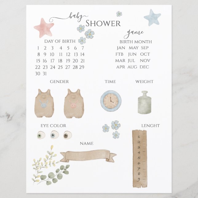 赤ちゃんシャワー推理ゲーム (正面)