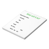 赤ちゃんシャワー推理ゲーム ノートパッド (回転)