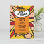 赤ちゃんシャワー散水モダン男女兼用写真 招待状 (スタンド正面)