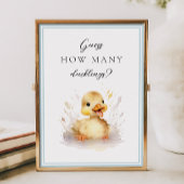 赤ちゃんシャワー数のアヒルの徴候を推測 ポスター