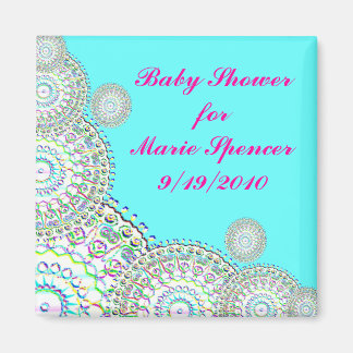 赤ちゃんシャワー日付磁石を保存 マグネット