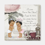 赤ちゃんシャワー日付磁石を保存 マグネット (正面)